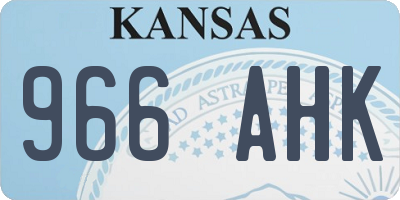 KS license plate 966AHK
