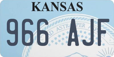 KS license plate 966AJF