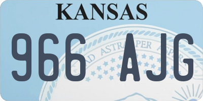 KS license plate 966AJG
