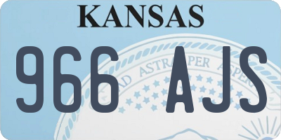 KS license plate 966AJS
