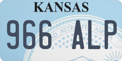 KS license plate 966ALP