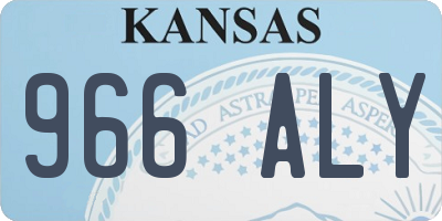 KS license plate 966ALY