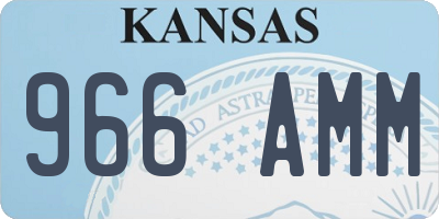 KS license plate 966AMM