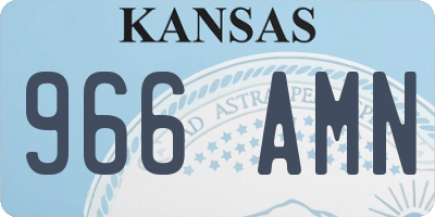 KS license plate 966AMN