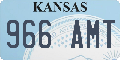 KS license plate 966AMT