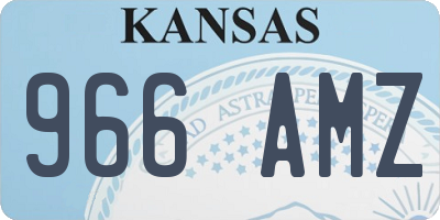 KS license plate 966AMZ