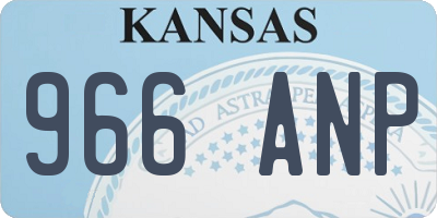 KS license plate 966ANP