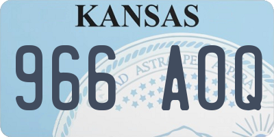 KS license plate 966AOQ