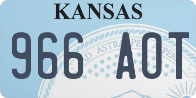 KS license plate 966AOT