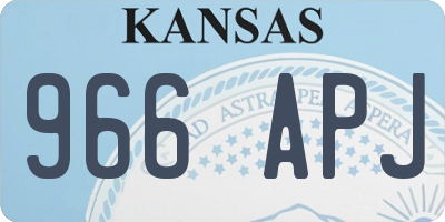 KS license plate 966APJ