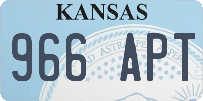 KS license plate 966APT