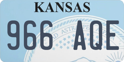 KS license plate 966AQE