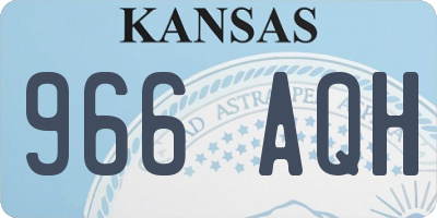 KS license plate 966AQH