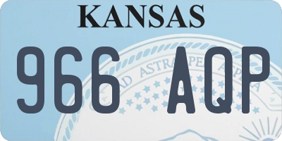 KS license plate 966AQP