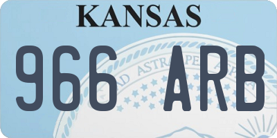 KS license plate 966ARB