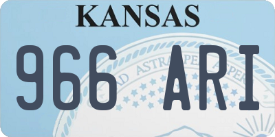 KS license plate 966ARI