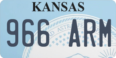 KS license plate 966ARM