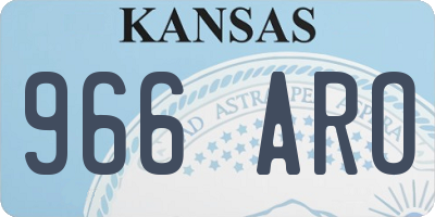 KS license plate 966ARO