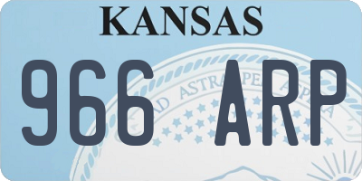KS license plate 966ARP