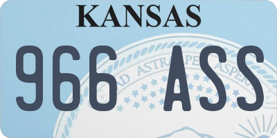 KS license plate 966ASS