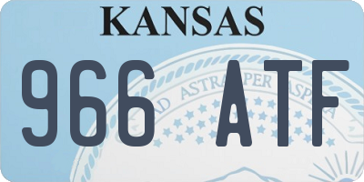 KS license plate 966ATF