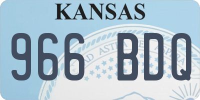KS license plate 966BDQ
