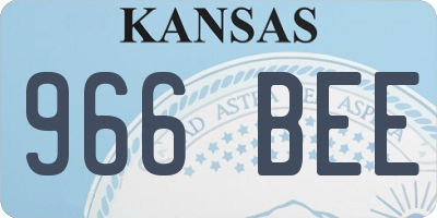 KS license plate 966BEE