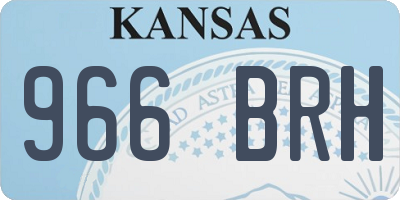 KS license plate 966BRH