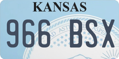 KS license plate 966BSX