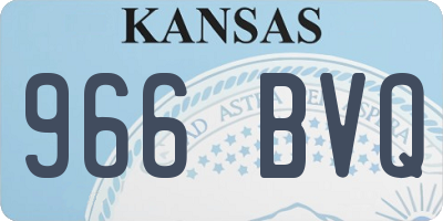 KS license plate 966BVQ