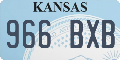 KS license plate 966BXB