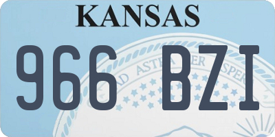 KS license plate 966BZI