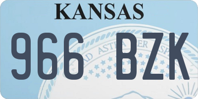 KS license plate 966BZK