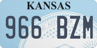 KS license plate 966BZM