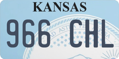 KS license plate 966CHL