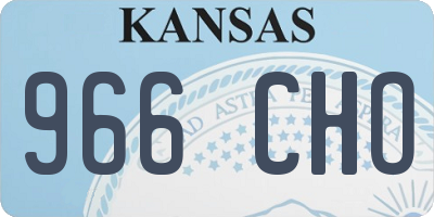 KS license plate 966CHO
