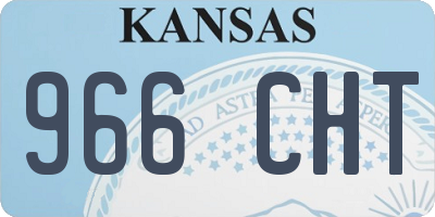 KS license plate 966CHT