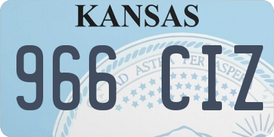 KS license plate 966CIZ