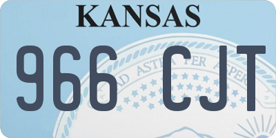 KS license plate 966CJT