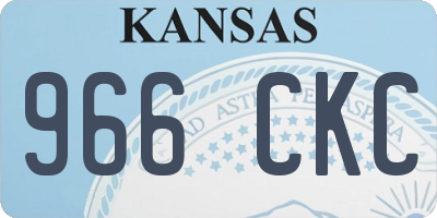 KS license plate 966CKC