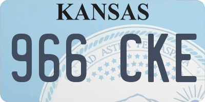 KS license plate 966CKE