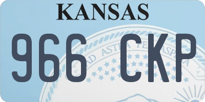 KS license plate 966CKP