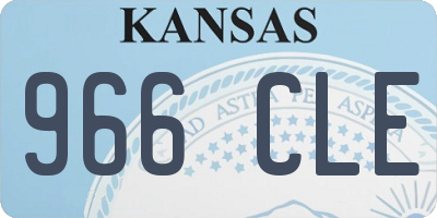 KS license plate 966CLE