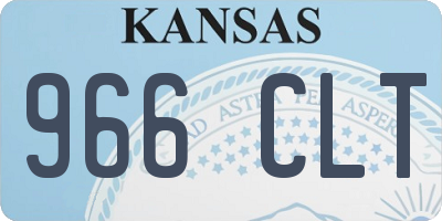 KS license plate 966CLT