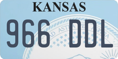 KS license plate 966DDL