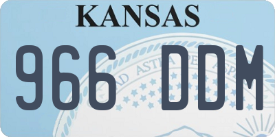 KS license plate 966DDM