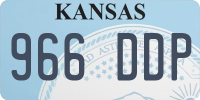 KS license plate 966DDP
