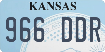 KS license plate 966DDR