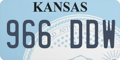 KS license plate 966DDW
