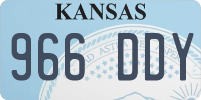 KS license plate 966DDY